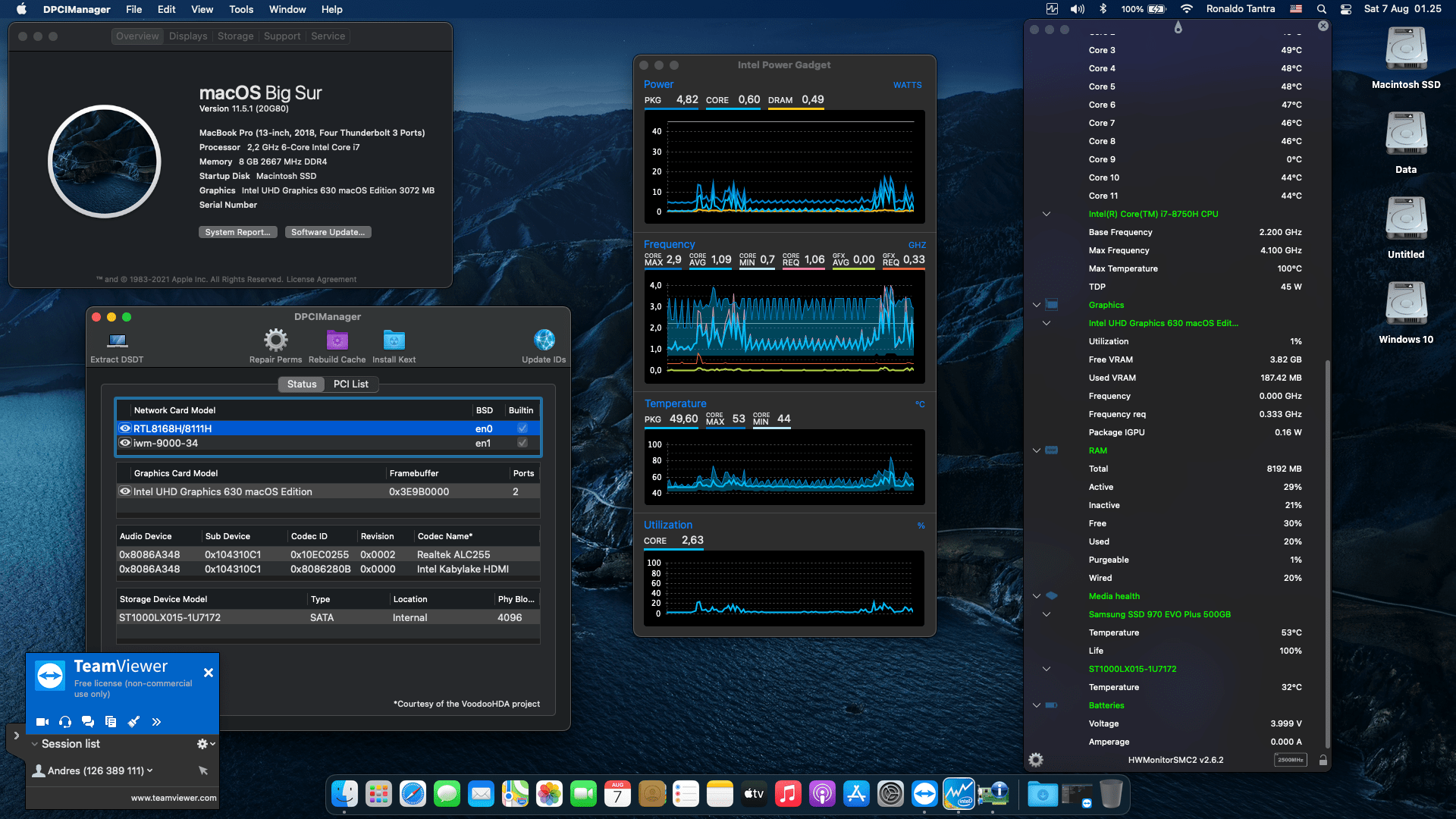Success Hackintosh macOS Big Sur 11.5.1 Build 20G80 in Asus TUF Gaming FX504GE-E4293T